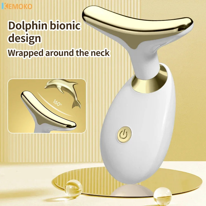 Facial & Neck Massager – Skin Firming, Wrinkle Reducer & Sculpting Tool | Portable LED Light Therapy for Face & Neck Care