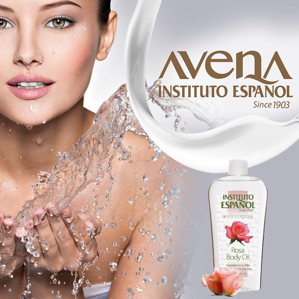 Instituto Espanol Rosa Body Oil, Smoothness for Your Skin, Moisturizing and Regenerating, 2-Pack, 8.5 FL Oz Each