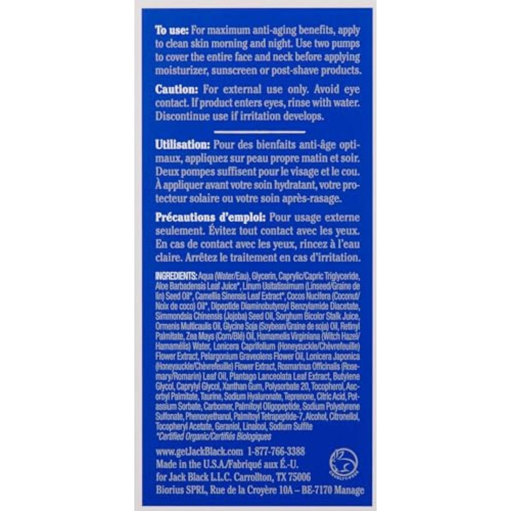 Jack Black Protein Booster Skin Serum, Proseries Age Control - anti Aging Serum for Men, Mens Face Serum, Face Serum for Men, Peptide and Antioxidant Serum for Face, Skin Care for Men, Mens Skincare
