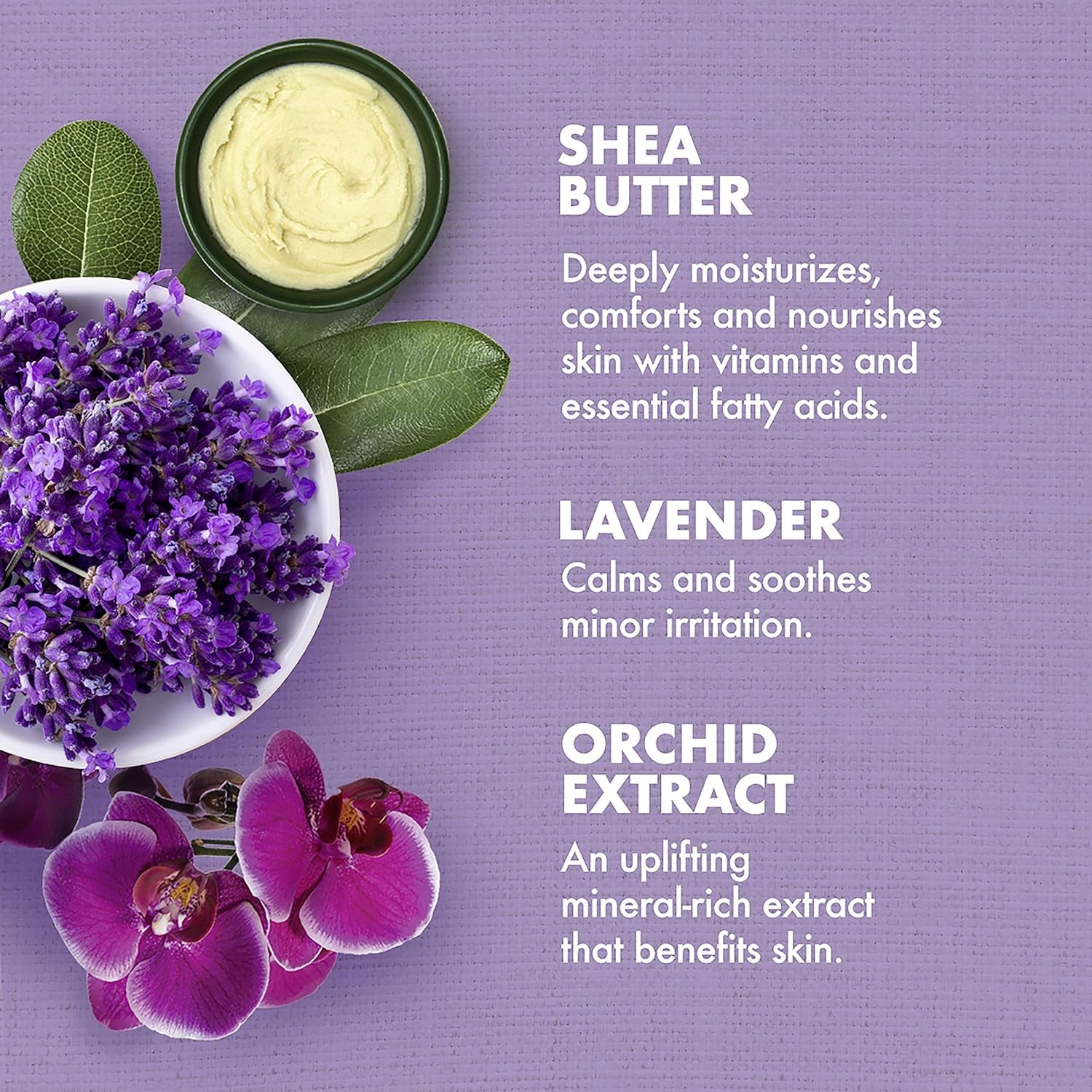 Sheamoisture Bath, Body and Massage Oil Lavender Wild Orchid Calming Moisturizer for Sensitive Skin 8 Oz