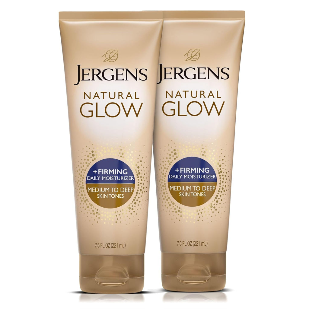Natural Glow +Firming Self Tanner Body Lotion, Med-Deep, 7.5Oz, 2Pk