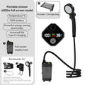 Portable Outdoor Shower Kit, 6000mAh Rechargeable Water Pump with Display for Camping & Pet Bath