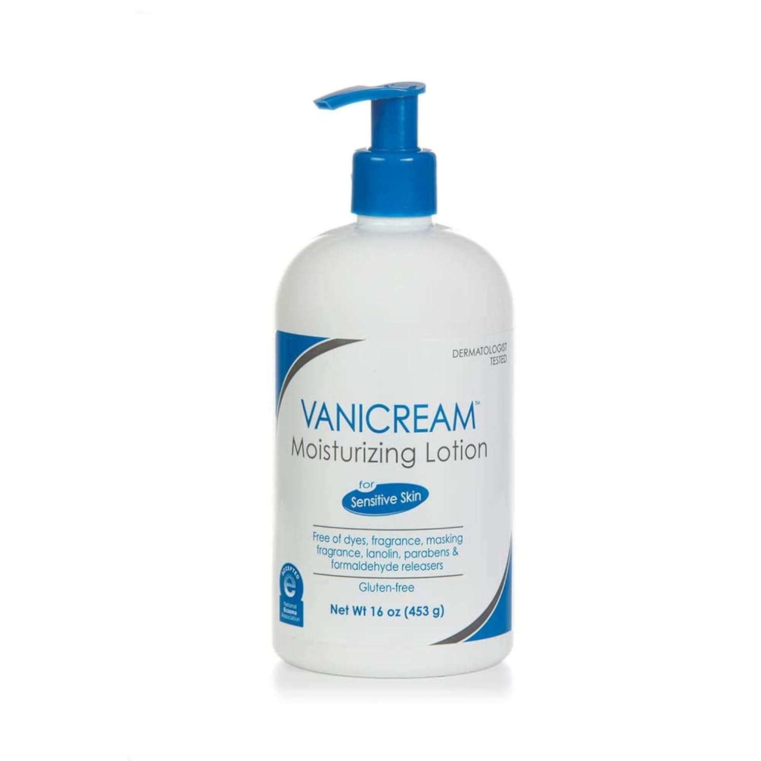 Moisturizing Lotion, Body and Face Moisturizer with Pump, 16 Oz, Formulated without Common Irritants for Sensitive Skin, Lightweight & Non-Greasy, Restore Moisture & Soothe Irritated Skin