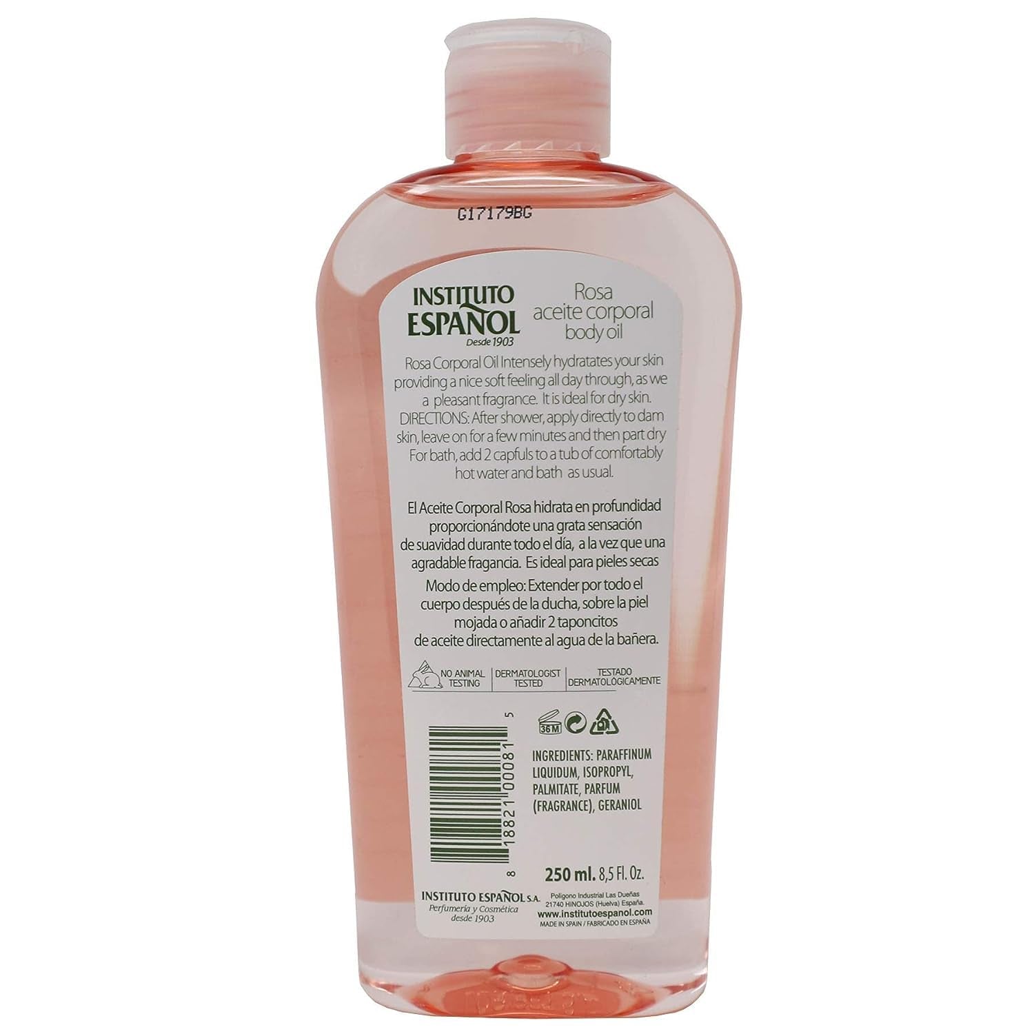 Instituto Espanol Rosa Body Oil, Smoothness for Your Skin, Moisturizing and Regenerating, 2-Pack, 8.5 FL Oz Each